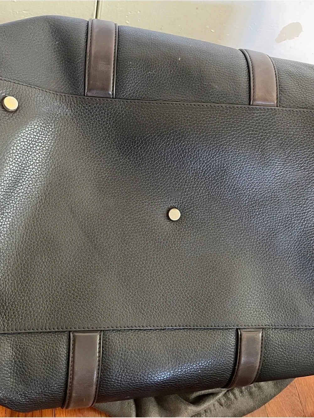 Tom Ford Dark Brown Pebbled Leather Duffel